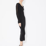 Azzedine Alaia Noir Layered Jersey Dress in Soft Jersey