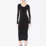 Azzedine Alaia Noir Layered Jersey Dress in Soft Jersey