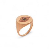 Ileana Makri Rose Gold Satin Eye Ring