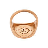 Ileana Makri Rose Gold Satin Eye Ring