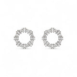 Ileana Makri Baguette Diamond Crown Earrings