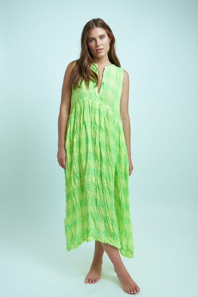 Daniela-Gregis-Operario-Rosella-Dress-Yellow-and-Green-Amarees