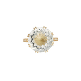 Ileana Makri 18K Yellow Gold White Topaz Crown Ring