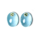Marie-Hélène De Taillac 22K Yellow Gold Aquamarine and Apatite Jellybean Earrings
