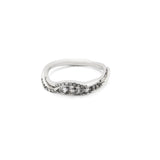 18K White Gold Inhale Diamond Stackable Ring