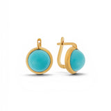 Ileana Makri Large Turquoise Plug Earrings