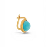 Ileana Makri Large Turquoise Plug Earrings