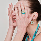 Ileana Makri Turquoise & Tourmaline Sea Foam Ring