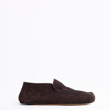 The Row Men's Leo Loafer in Suede and Shearling