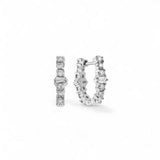 Ileana Makri Mini Oval Rivulet White Diamond Hoops