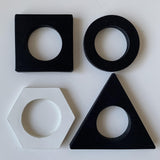 Peter Speliopoulo Projects Hex Cuoio Set of 4 Napkin Rings