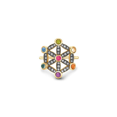 Noor-Fares-Jewellery-18K-Yellow-Gold-Seed-of-Life-Pinky-Ring-Amarees