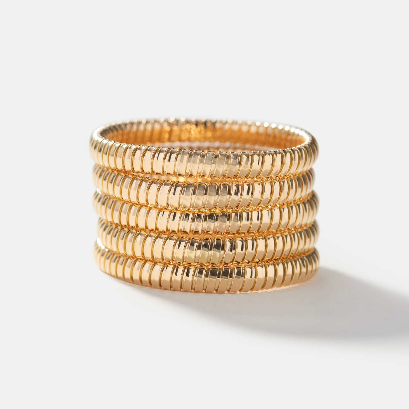 18K Yellow Gold Single Rolling Bracelet
