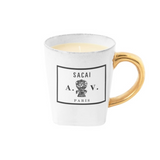 Astier de Villatte Sacai Scented Candle in Ceramic Pot with Golden Handle