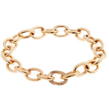 Ileana Makri 18K Yellow Gold Oblong Diamond Lock Chain Bracelet