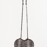 Alaia Snake Skin Le Coeur Shoulder Bag