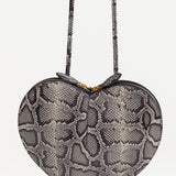 Alaia Snake Skin Le Coeur Shoulder Bag