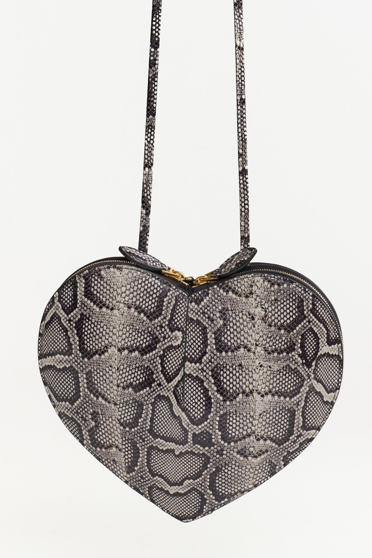 Alaia Snake Skin Le Coeur Shoulder Bag