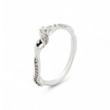 Bibi Van Der Velden Swirl Diamond Stackable Ring