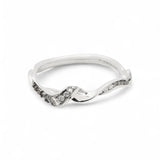 Bibi Van Der Velden Swirl Diamond Stackable Ring
