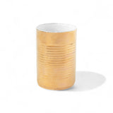 Astier de Villatte Tall Mini Conserve Vase with Gold Exterior