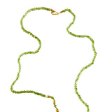 Darlene De Sedle 25" Necklace with 4mm Faceted Peridot Beads and 6 Indian Gold Beads