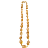 Darlene De Sedle 19" Tumbled Faceted Citrine Beads with 18K Indian Gold Discs