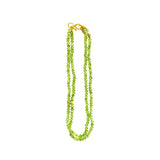 Darlene De Sedle 33" Necklace with 4-5mm Faceted Peridot Beads and 3 Indian Gold Beads