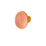 Darlene De Sedle Large 22K Yellow Gold Rose Quartz Scarab Ring