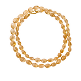 Darlene de Sedle 27" Oval Faceted Gem Citrine Bead Necklace