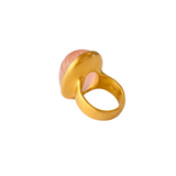 Darlene De Sedle Large 22K Yellow Gold Rose Quartz Scarab Ring