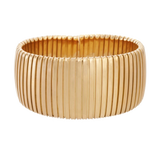 Sidney Garber 18K YG Wide Flat Golden Cuff 56mm x 45mm