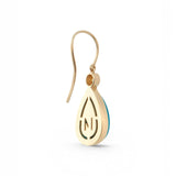 Ileana Makri Turquoise Pear Drop Earrings