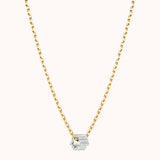Viltier 18K White Gold Diamond Edge Pendant