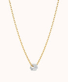 18K White Gold Diamond Edge Pendant