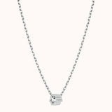 Viltier 18K White Gold Diamond Edge Pendant
