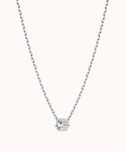 18K White Gold Diamond Edge Pendant