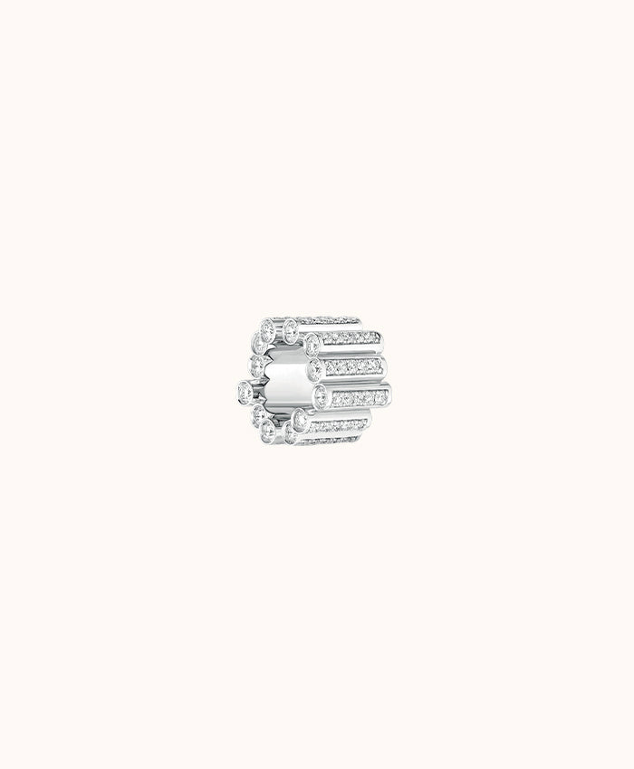 18K White Gold Diamond Edge Pendant