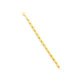 22K Yellow Gold Cabochon Peridot Bracelet