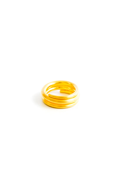 22K Yellow Gold 3 Coil Ring