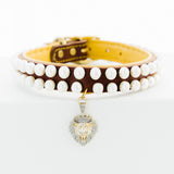 Pearl, Sterling Silver and Diamond Lion Pendant Diamond Dog Collar