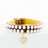 Pearl Sterling Silver and Diamond Dog Collar