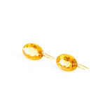 22K Yellow Gold Faceted Citrine Drops