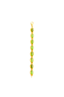 22K Yellow Gold Cabochon Peridot Bracelet