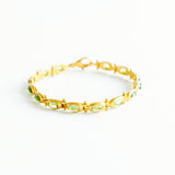22K Yellow Gold Cabochon Peridot Bracelet