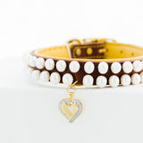 Pearl Sterling Silver and Diamond Dog Collar