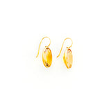 22K Yellow Gold Faceted Citrine Drops