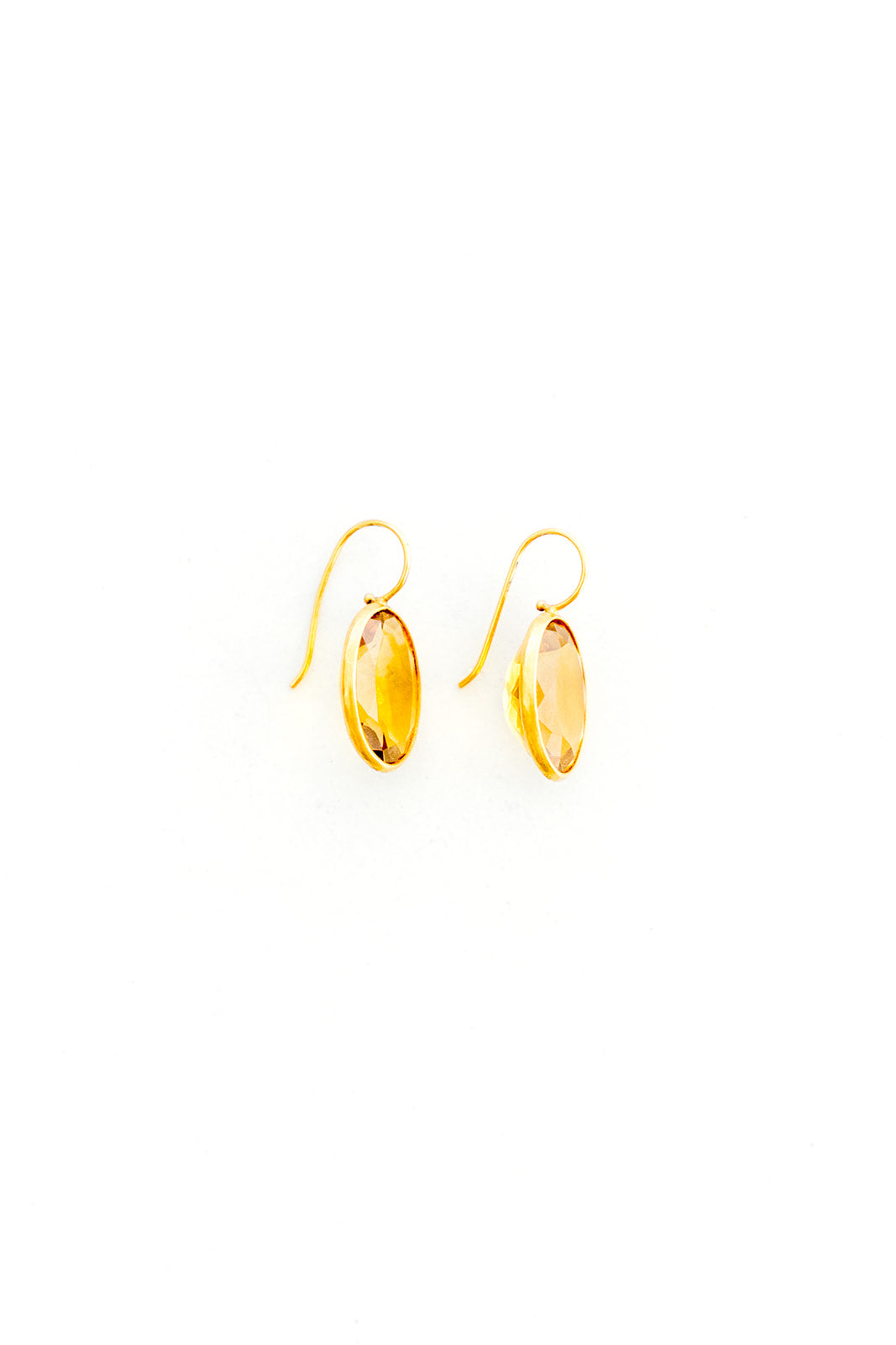 22K Yellow Gold Faceted Citrine Drops