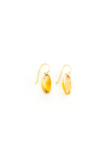 22K Yellow Gold Faceted Citrine Drops