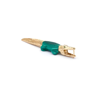 Bibi-Van-Der-Velden-18K-Yellow-Gold-Malachite-Alligator-Bite-Amarees